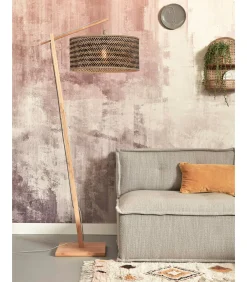 New Vloerlamp Java - Bamboe/Zwart - 75x50x176cm Vloerlampen