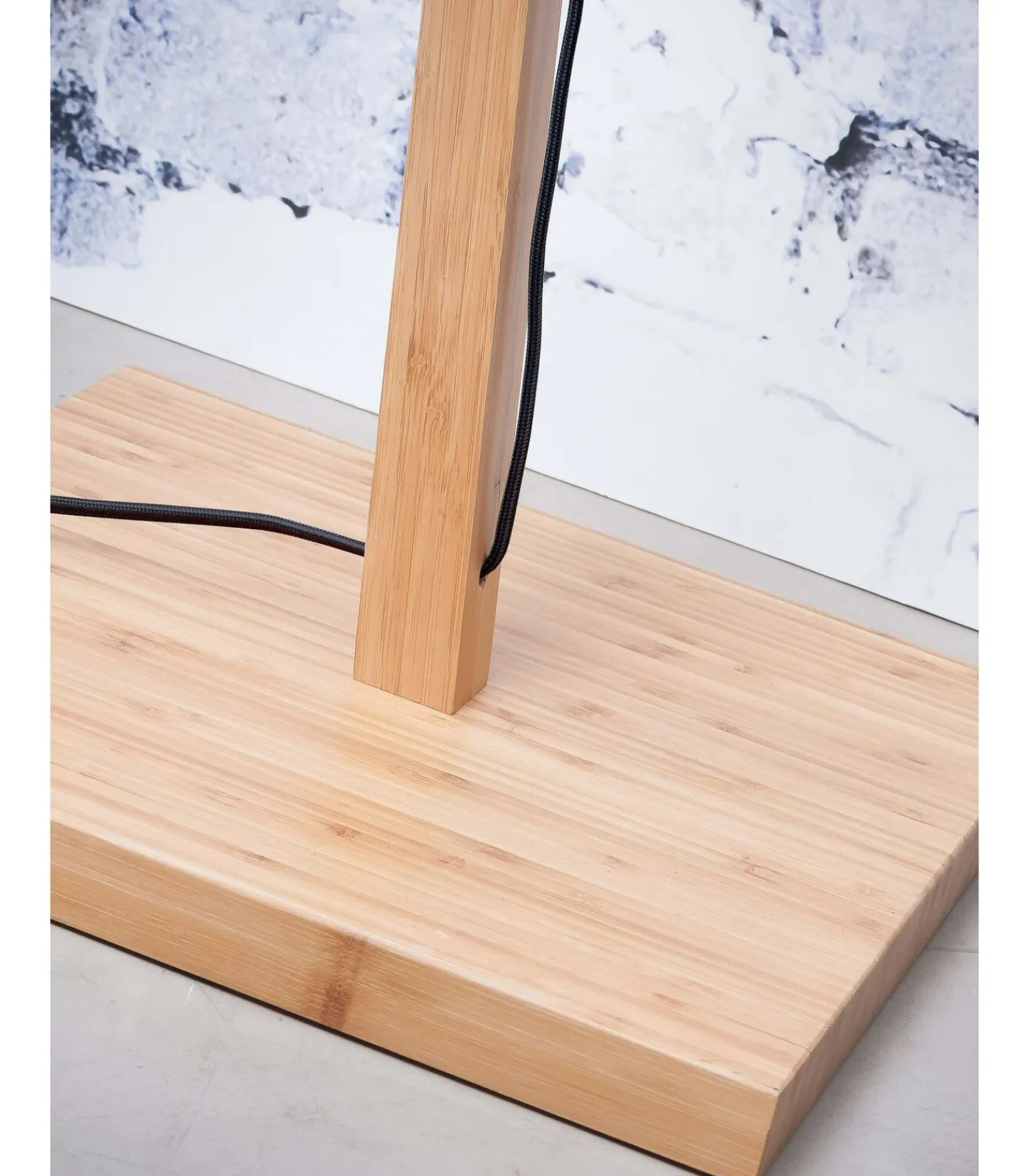 Discount Vloerlamp Java - Bamboe/Zwart - 58x32x150cm Vloerlampen