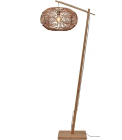 Best Vloerlamp Madeira - Bamboe/Rotan - 74x48x176cm Vloerlampen