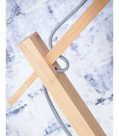 Best Vloerlamp Madeira - Bamboe/Rotan - 74x48x176cm Vloerlampen