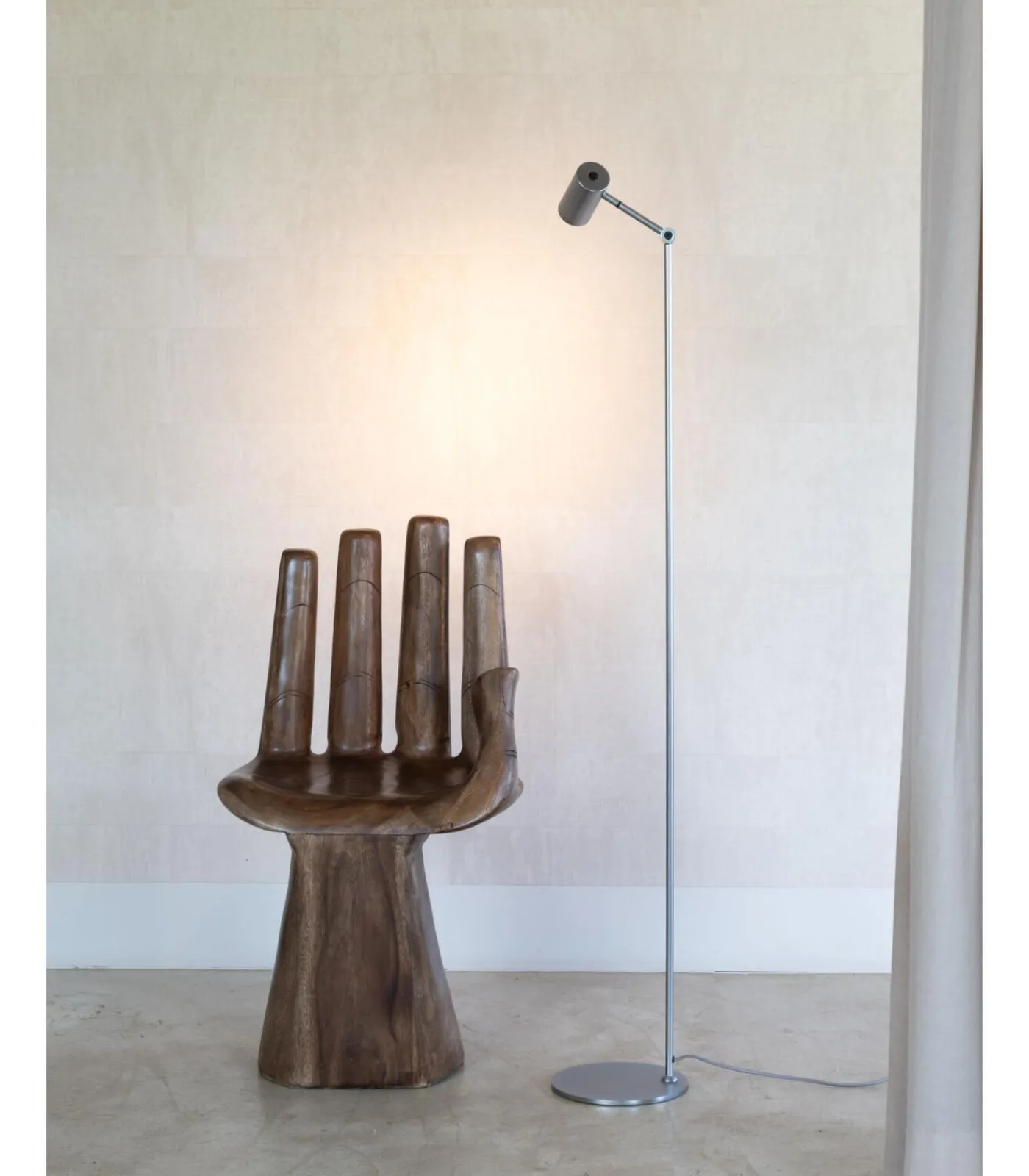 It's about RoMi Vloerlamp Montreux - Zilver - 22x22x134cm