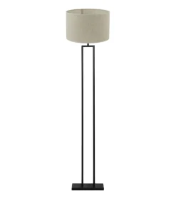 Light & Living Vloerlamp Shiva/Breska - Zwart/Parel Wit - Ø40x170cm
