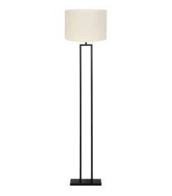Light & Living Vloerlamp Shiva/Livigno - Zwart/Eiwit - Ø40x170cm