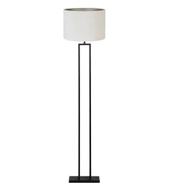 Online Vloerlamp Shiva/Velours - Zwart/Off white - Ø40x170cm Vloerlampen
