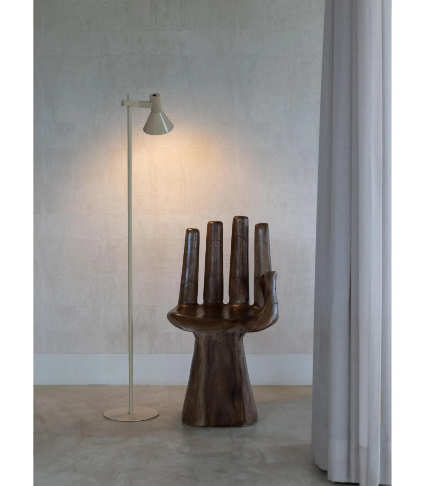 It's about RoMi Vloerlamp Stavanger - Beige - 37x25x146cm
