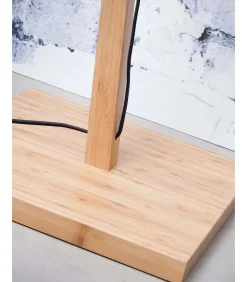New Vloerlamp Tahiti - Bamboe/Zwart - 65x45x150cm Vloerlampen