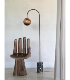 It's about RoMi Vloerlamp Tivoli - Bruin - 20x42x163cm