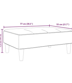 vidaXL Voetenbank 77x55x31 cm fluweel donkergroen