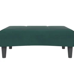 vidaXL Voetenbank 77x55x31 cm fluweel donkergroen