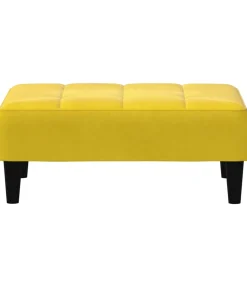 vidaXL Voetenbank 77x55x31 cm fluweel geel
