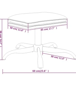 vidaXL Voetenbank 60x60x36 cm fluweel lichtgrijs
