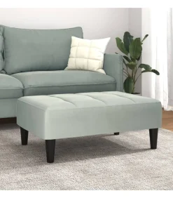 vidaXL Voetenbank 77x55x31 cm fluweel lichtgrijs