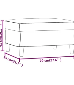 Best Voetenbank 70x55x41 cm kunstleer cappuccino Stoelen