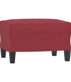 Voetenbank 60x50x41 cm kunstleer wijnrood Stoelen