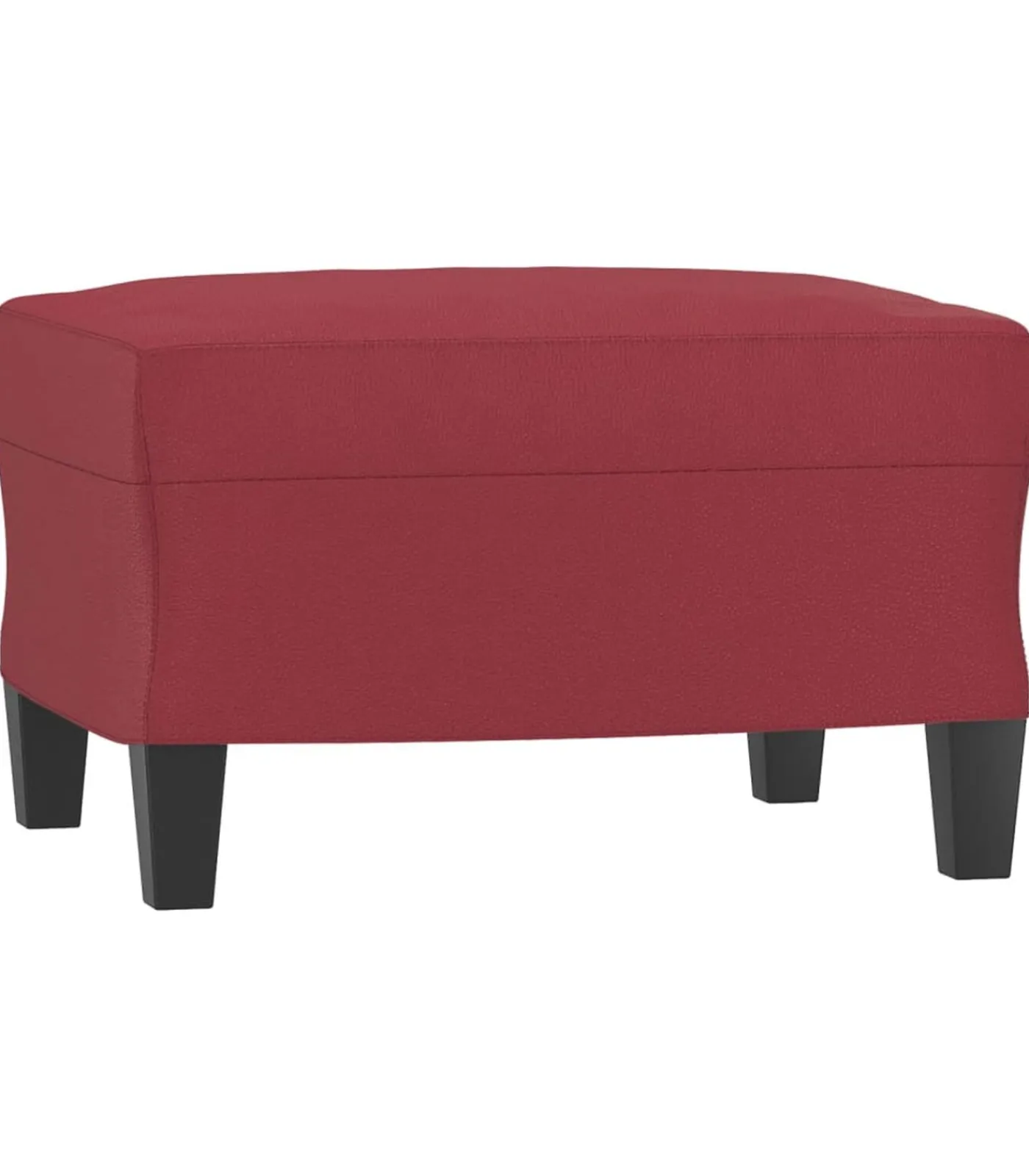 Voetenbank 60x50x41 cm kunstleer wijnrood Stoelen