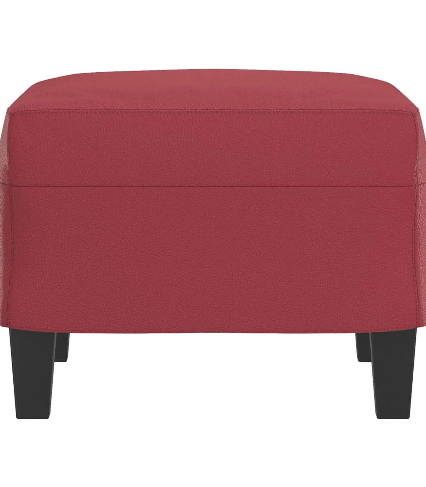 Voetenbank 60x50x41 cm kunstleer wijnrood Stoelen