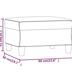 Voetenbank 60x50x41 cm kunstleer wijnrood Stoelen
