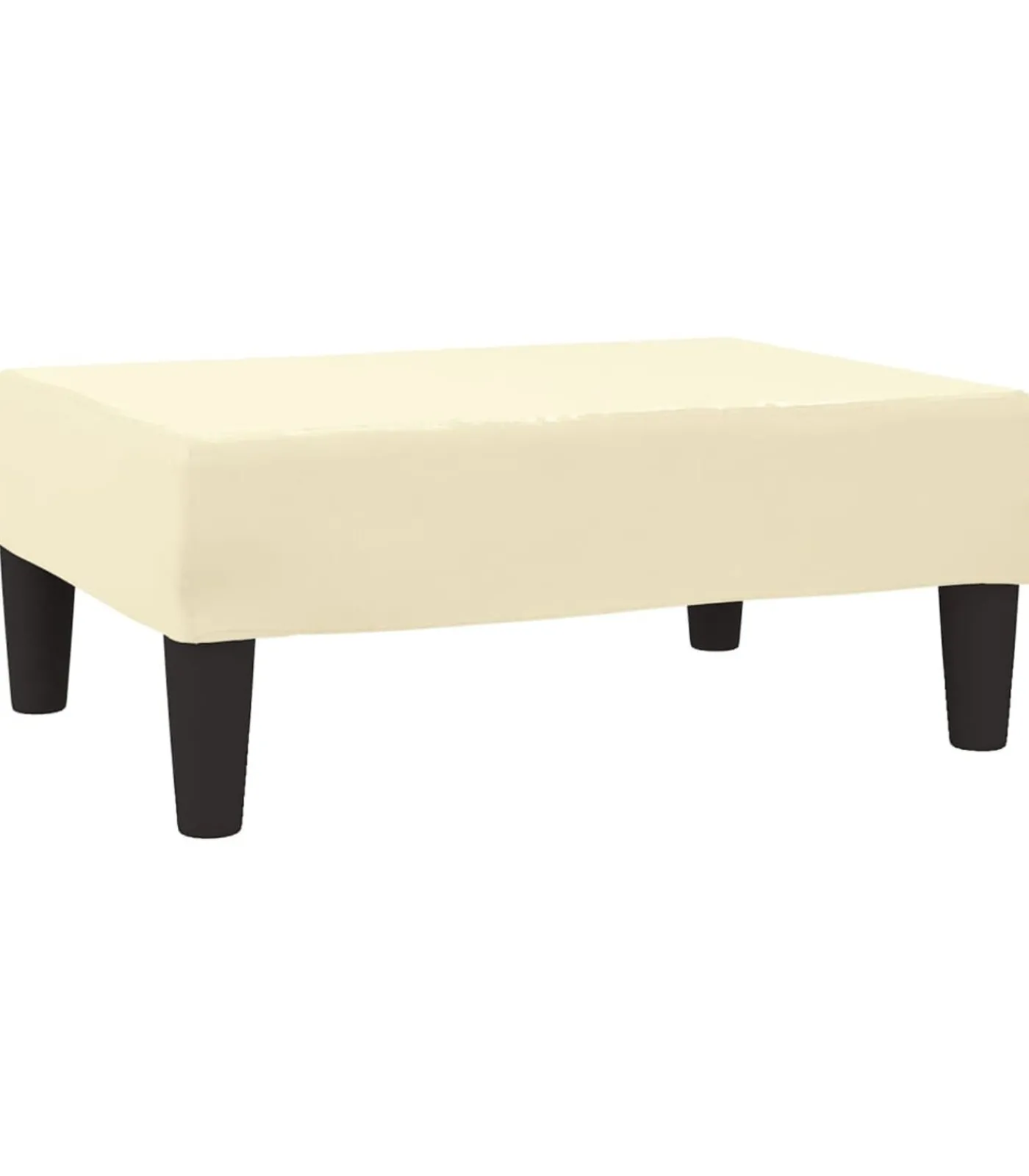 vidaXL Voetenbank 78x56x32 cm kunstleer crèmekleurig