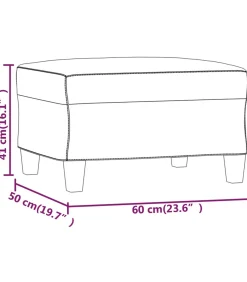 Outlet Voetenbank 60x50x41 cm microvezelstof taupe Stoelen