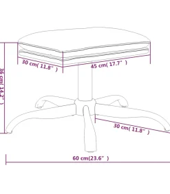vidaXL Voetenbank 60x60x36 cm microvezelstof bruin