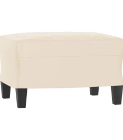 Outlet Voetenbank 60x50x41 cm microvezelstof beige Stoelen