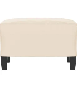 Outlet Voetenbank 60x50x41 cm microvezelstof beige Stoelen
