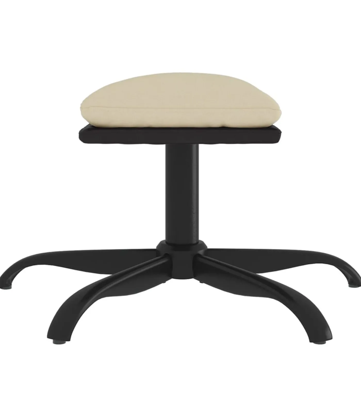 Online Voetenbank 60x60x36 cm stof en kunstleer crèmekleurig Stoelen