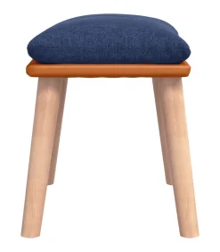 Clearance Voetenbank 45x29,5x35 cm stof en kunstleer blauw Stoelen
