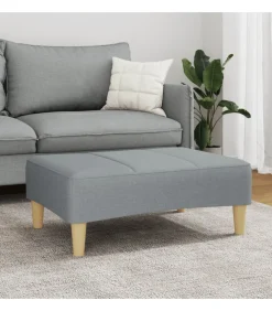 vidaXL Voetenbank 77x55x31 cm stof lichtgrijs