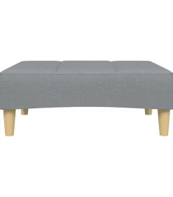 vidaXL Voetenbank 77x55x31 cm stof lichtgrijs