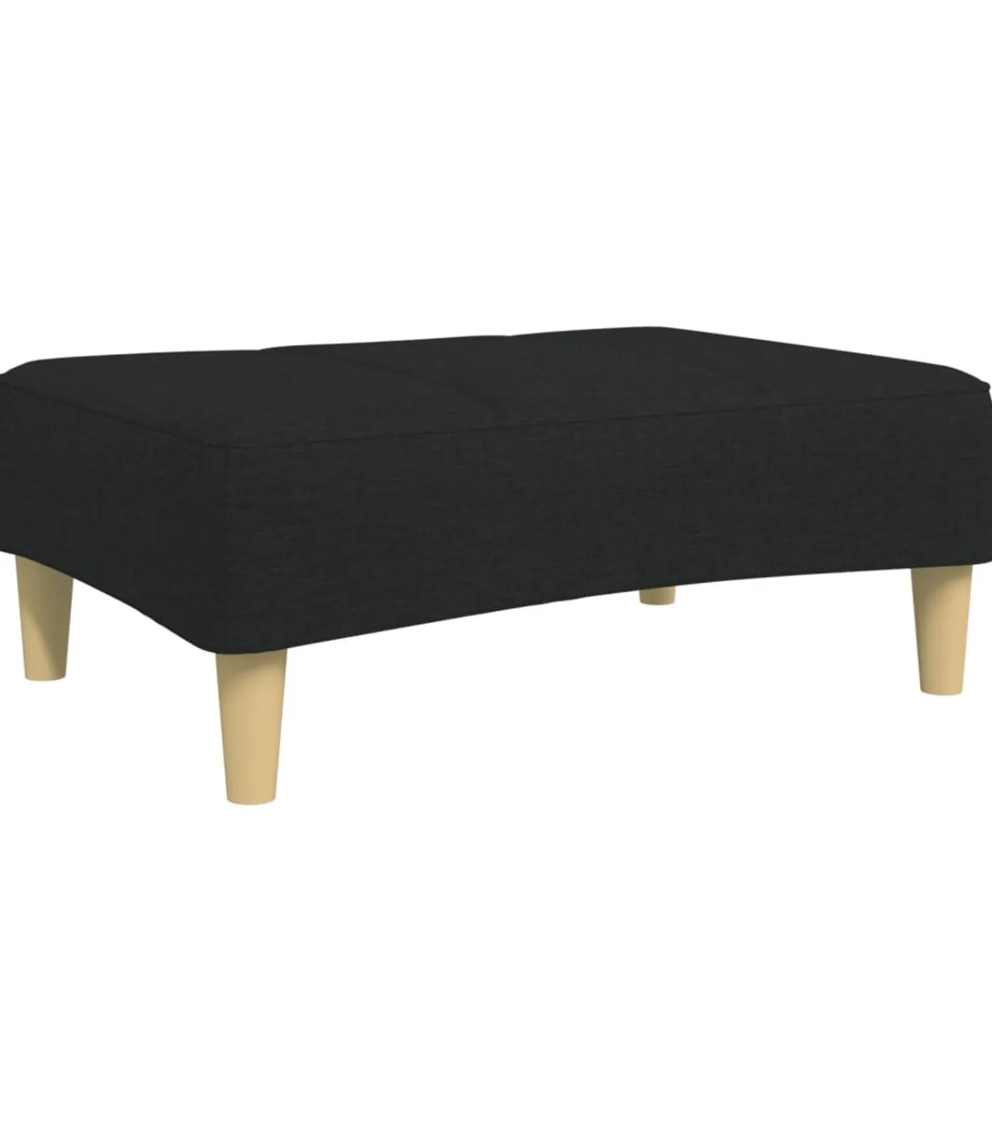 vidaXL Voetenbank 77x55x31 cm stof zwart