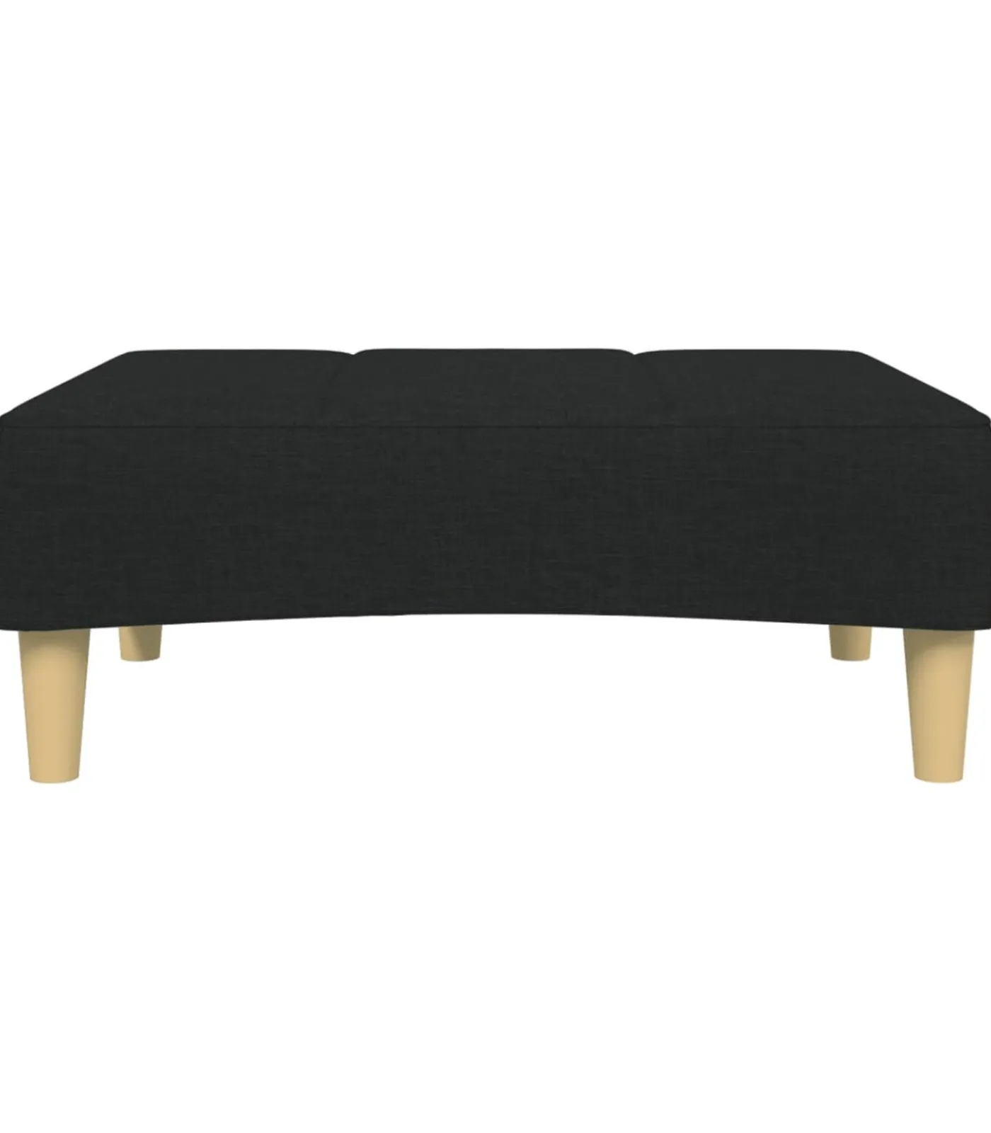 vidaXL Voetenbank 77x55x31 cm stof zwart