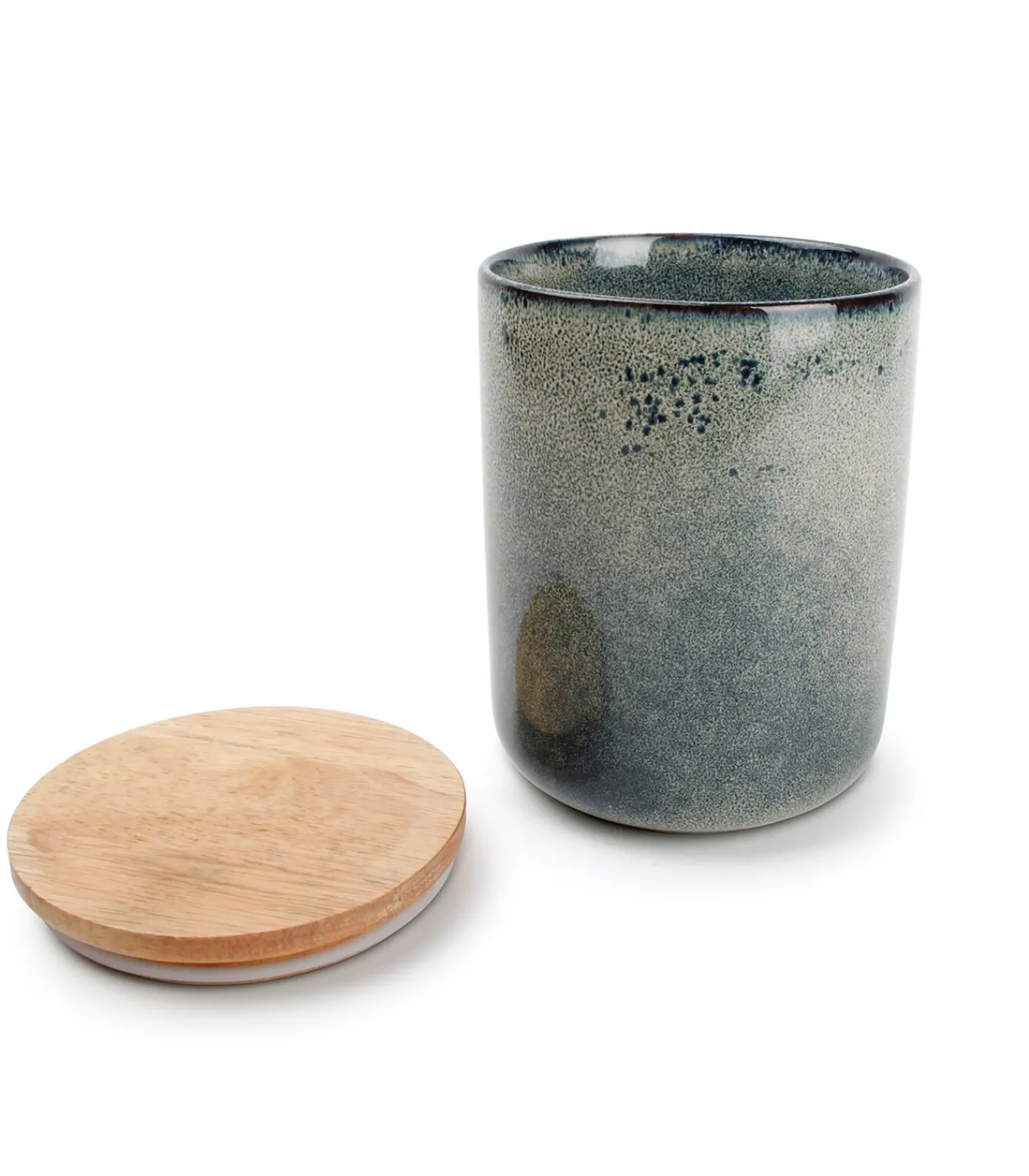 Salt&Pepper Voorraadpot 12xH15cm groen/blauw Meridian