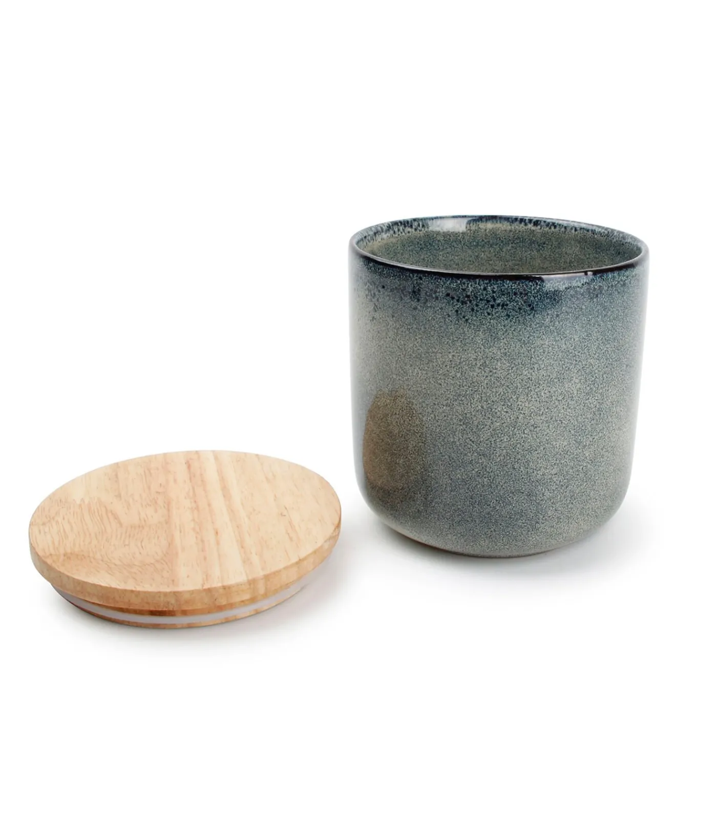 Salt&Pepper Voorraadpot 12xH12cm groen/blauw Meridian