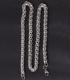 Heren TrendFox Vossenstaart Ketting - 5mm - Zilver Kleurig - Staal