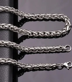 Heren TrendFox Vossenstaart Ketting - 5mm - Zilver Kleurig - Staal