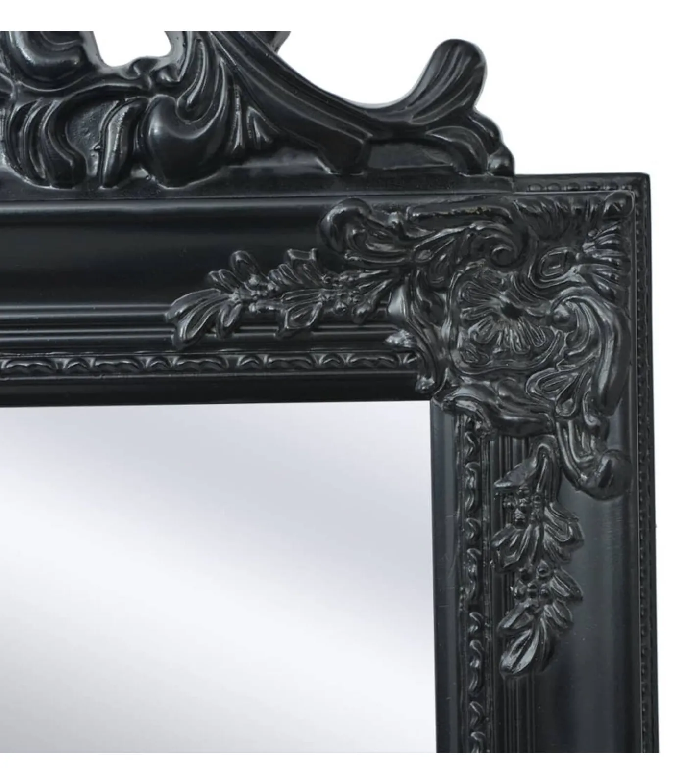 Best Vrijstaande spiegel Barokstijl 160x40cm zwart Spiegels