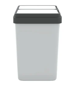 vidaXL Vuilnisbak dubbel 2x25 L wit