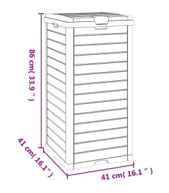 vidaXL Vuilnisbak voor buiten 41x41x86 cm polypropeen lichtbruin