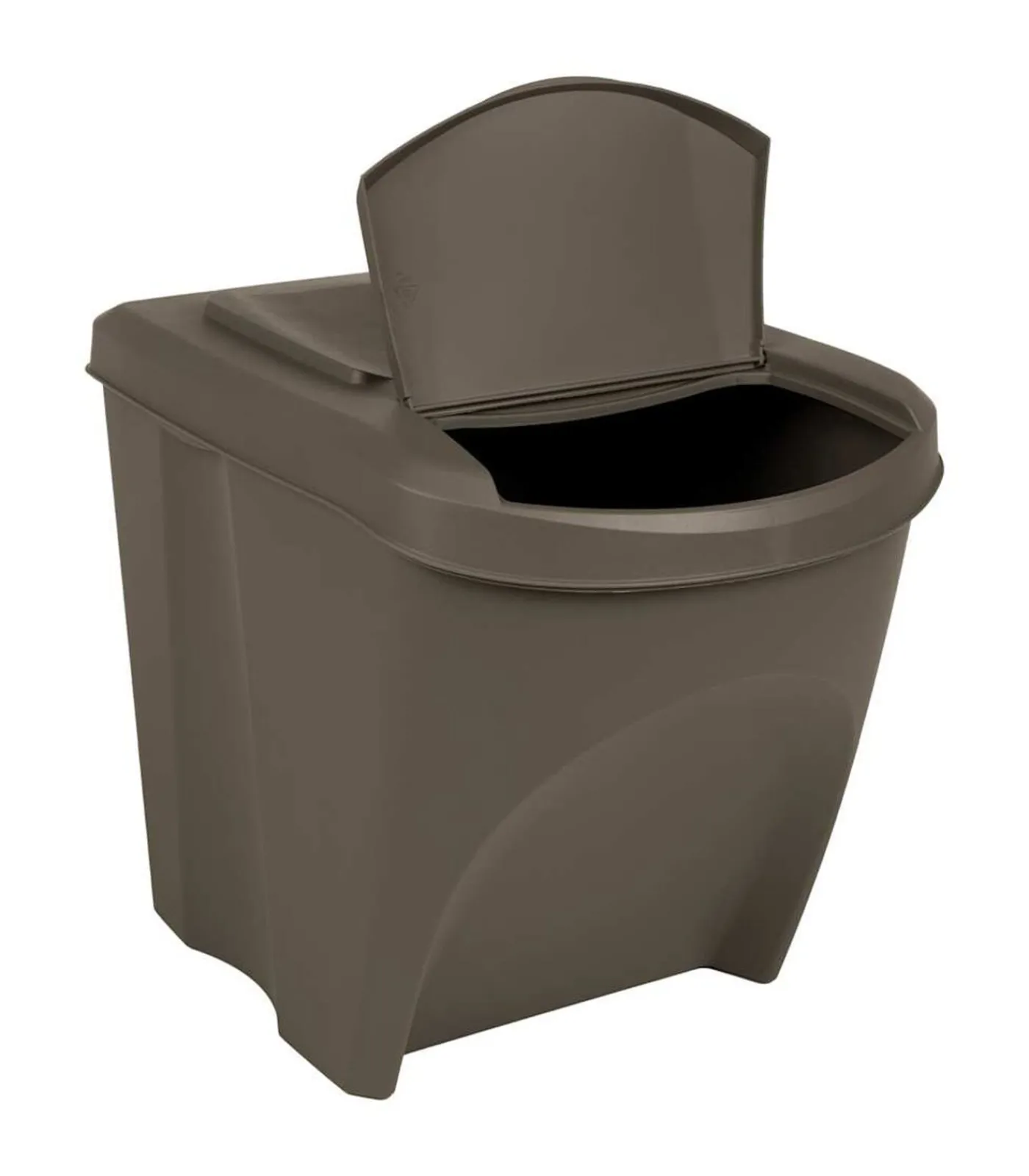 vidaXL Vuilnisbakken 3 st stapelbaar 75 L polypropeen grijs