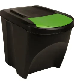 vidaXL Vuilnisbakken 3 st stapelbaar 75 L antracietkleurig