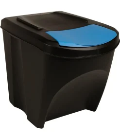 vidaXL Vuilnisbakken 3 st stapelbaar 75 L antracietkleurig