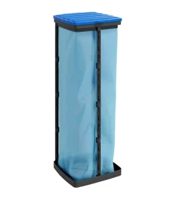 vidaXL Vuilniszakhouders 2 st 120 L PP zwart en blauw