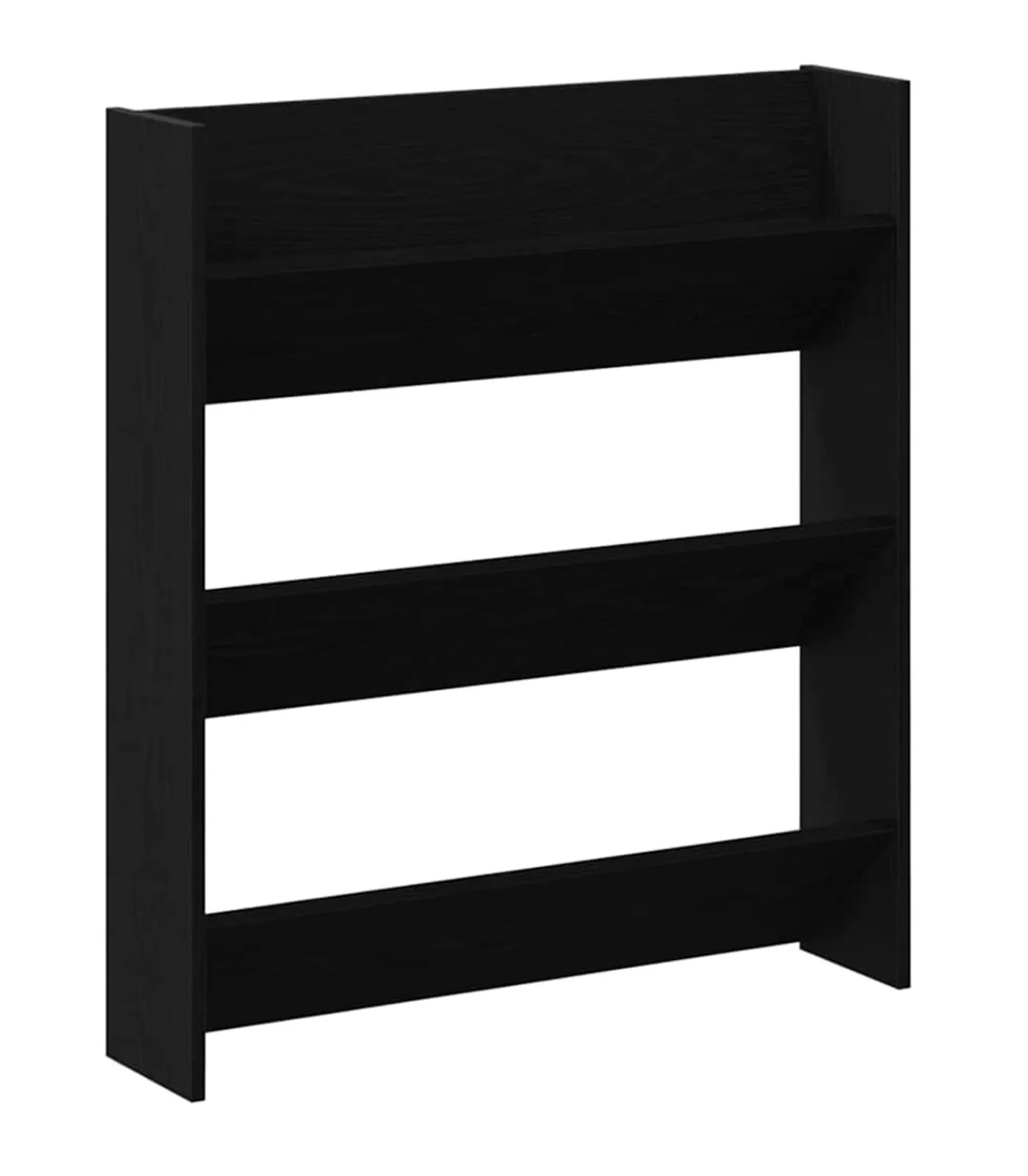 Online Wand Schoenkast 2 pcs Zwart eiken 80 x 18 x 90 cm Bewerkt hout Organiseren