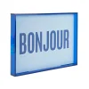 Outlet Wanddecoratie Bonjour Medium - Blauw - 3x31x22cm Wanddecoratie