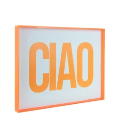 Discount Wanddecoratie Ciao Large - Oranje - 3x41x31cm Wanddecoratie