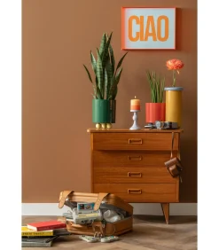 Discount Wanddecoratie Ciao Large - Oranje - 3x41x31cm Wanddecoratie