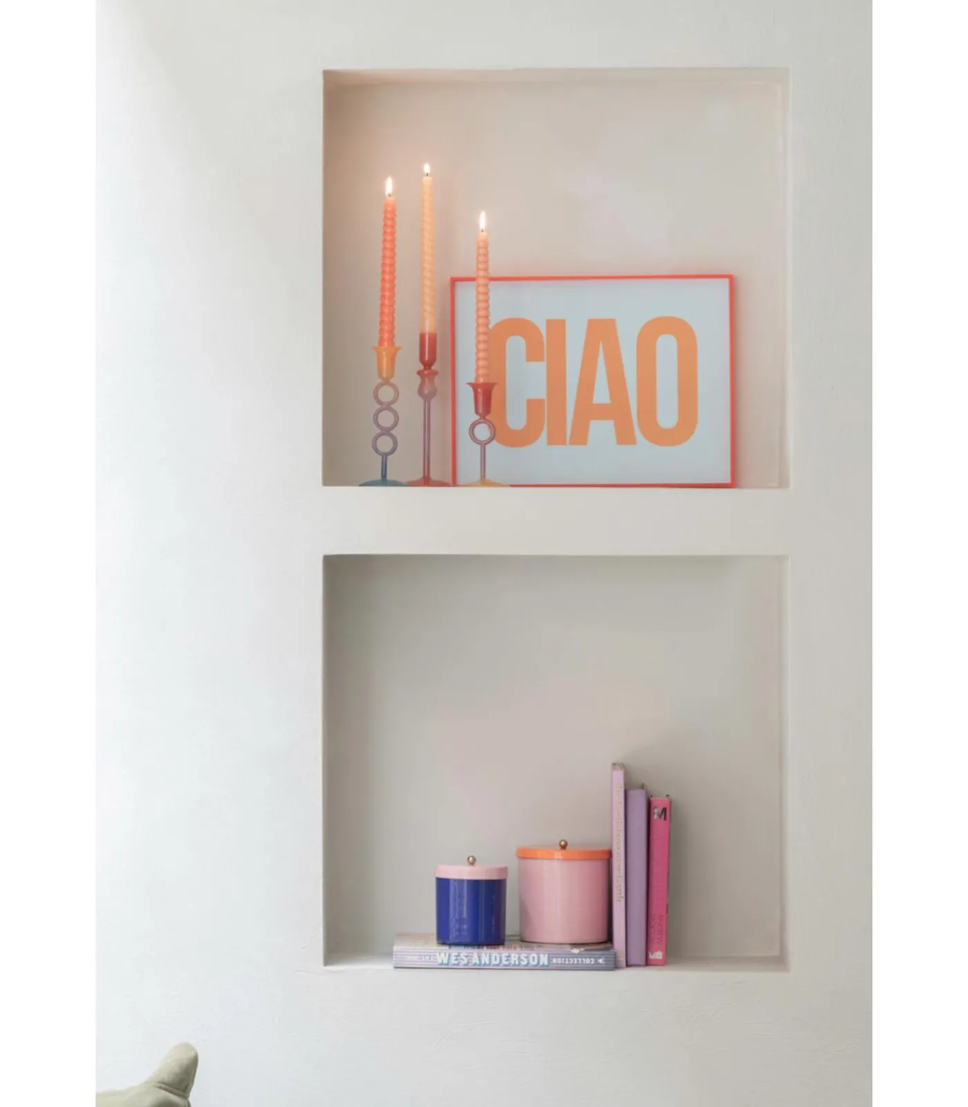 Discount Wanddecoratie Ciao Large - Oranje - 3x41x31cm Wanddecoratie