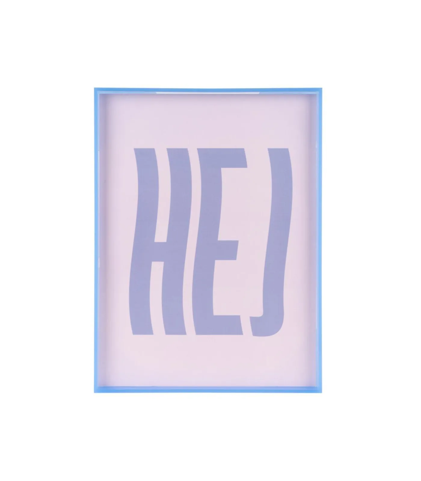 Discount Wanddecoratie Hej Large - Paars - 3x31x41cm Wanddecoratie