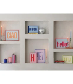 Present Time Wanddecoratie Hola Medium - Geel - 3x31x22cm